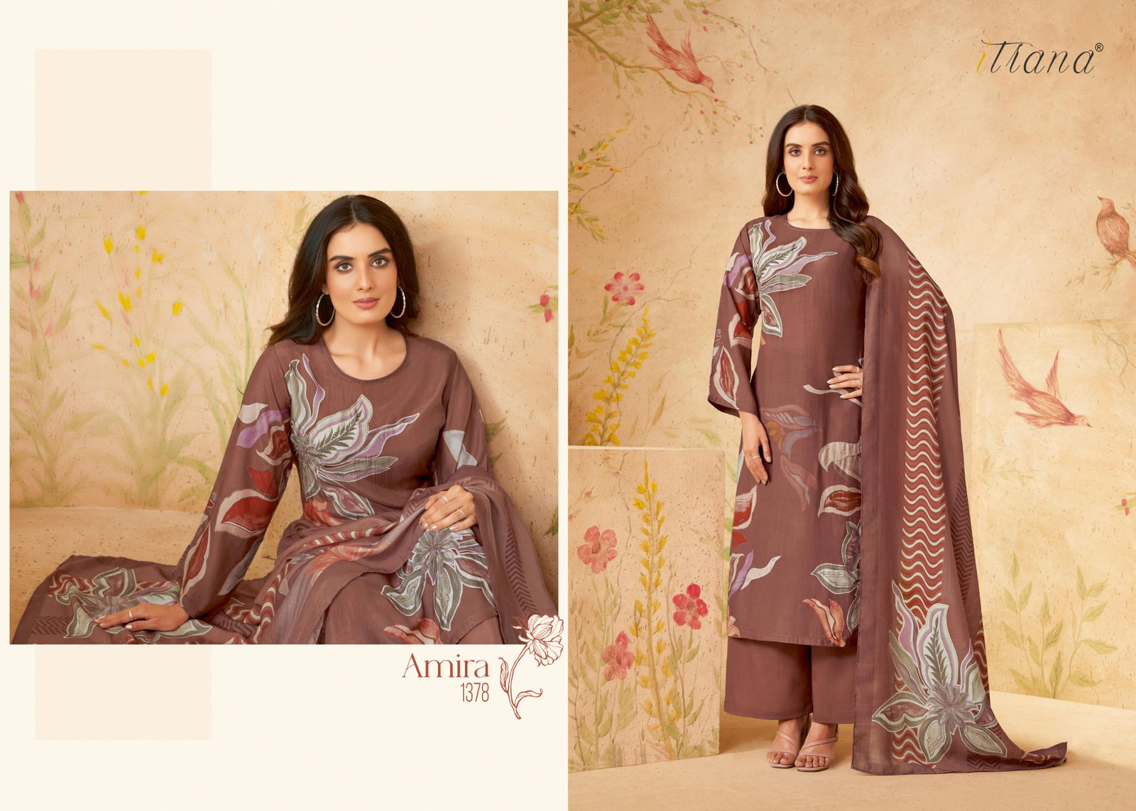 Amira By Itrana Sahiba Muslin Silk Digital Printed Dress Material Orders In India